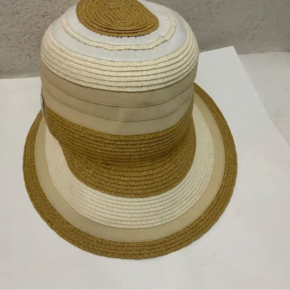 Beautiful Hat Amarelo Headwear white tan straw